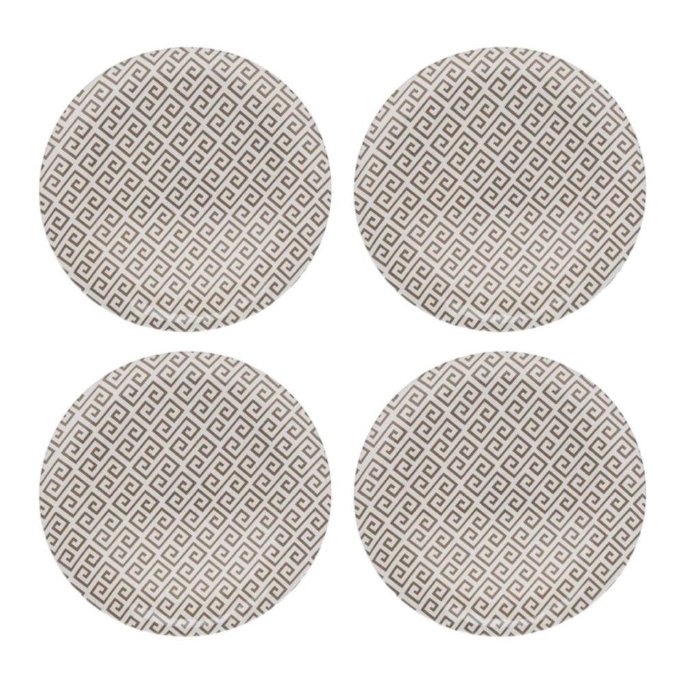 Godinger Geometric Melamine Dinner Plate Set of 4